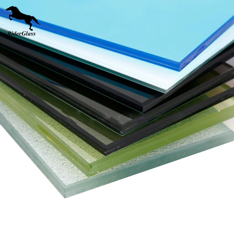 Vidro laminado colorido