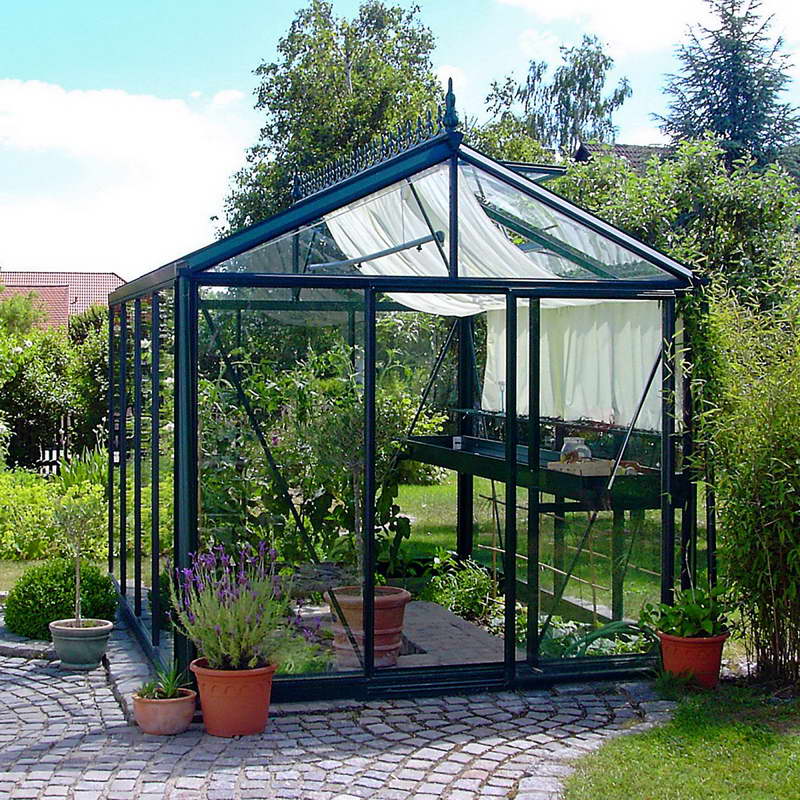 Casa verde de vidro de horticultura